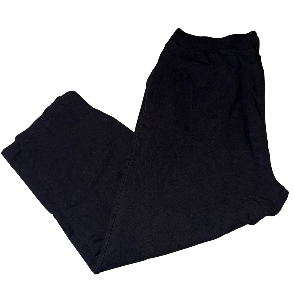 Pure Jill Affinity French Terry Slim Crop Pants XL Tall Black Sweatpants